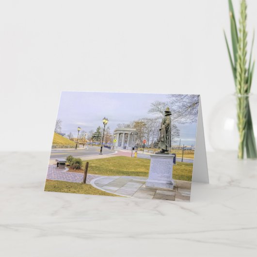 12月の歴史的なマスチューセッツ州プリマス カード (正面)