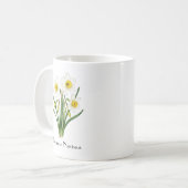 12月の水仙の花 コーヒーマグカップ (正面左)