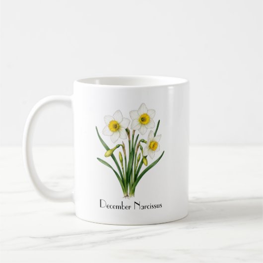 12月の水仙の花 コーヒーマグカップ (左)