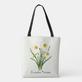 12月の水仙の花 トートバッグ (裏面)