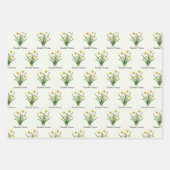 12月の水仙の花 ラッピングペーパーシート (正面2)