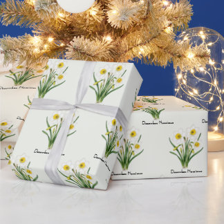 12月の水仙の花 ラッピングペーパー