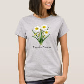 12月の水仙の花Tシャツ Tシャツ (正面)