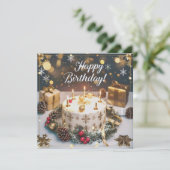 12月の煌めくバースデーカード/Sparkling December Birthday Card シーズンカード (スタンド正面)