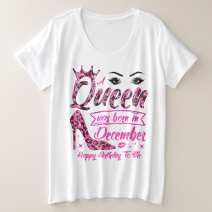 12月の生まれ誕生の日に女王が私に来た プラスサイズTシャツ
