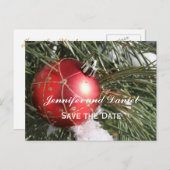 12月の結婚発表カード インビテーションポストカード (正面/裏面)