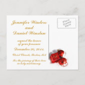 12月の結婚発表カード インビテーションポストカード (裏面)