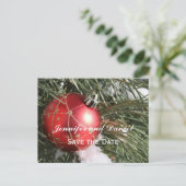 12月の結婚発表カード インビテーションポストカード (スタンド正面)