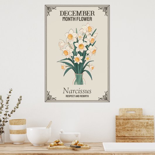 12月の花 ポスター (キッチン)