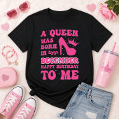 12月の誕生日の女の子 ピンクのプリンセス クイーン ギフト Tシャツ