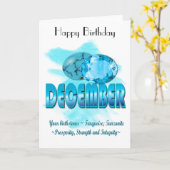 12月の誕生日の挨拶状 カード (黄色い花)