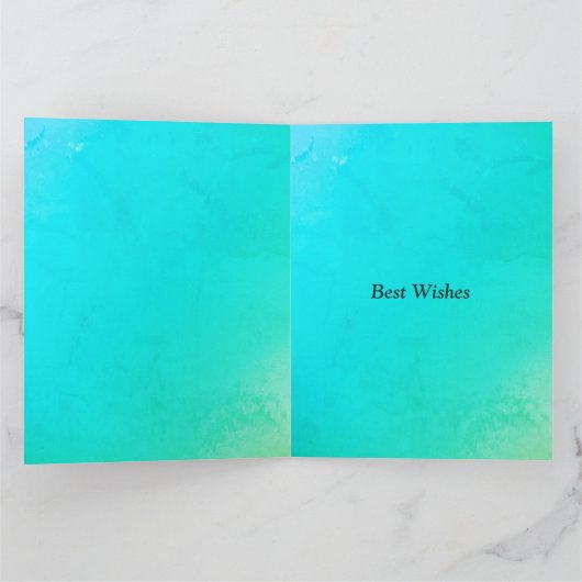 12月の誕生日の誕生石ターコイズグリーティング カード (内部)