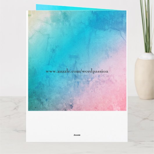 12月の誕生日の誕生石ターコイズグリーティング カード (裏面)