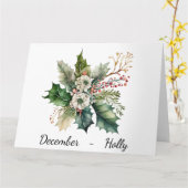 12月の誕生日カード カード (黄色い花)