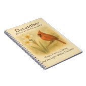 12月の誕生日キリスト教 カーディナル聖書の詩 I ノートブック (右側)
