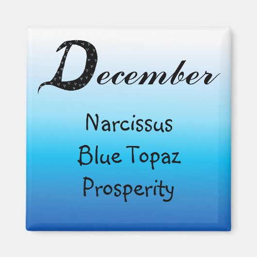 12月の誕生日 マグネット (正面)