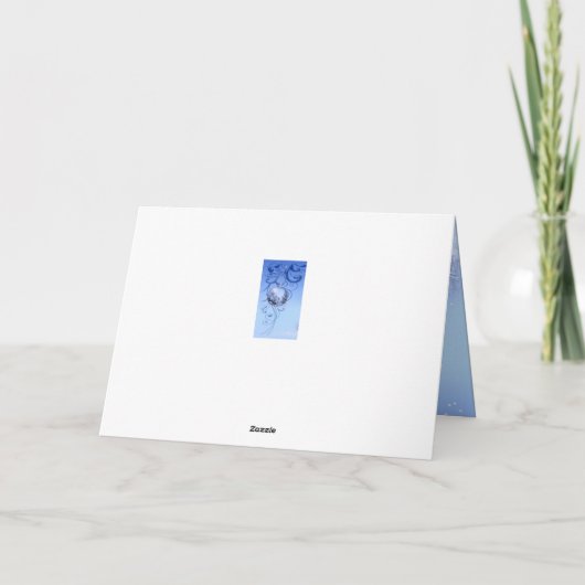 12月の誕生日、雪の多いモミの木、マヨモギ シーズンカード (裏面)