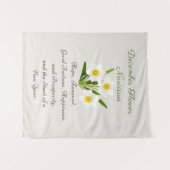 12月の誕生月の花 ナルシス エレガント タペストリー (正面(横))