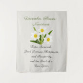 12月の誕生月の花 ナルシス エレガント タペストリー (正面)