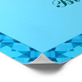 12月の誕生石イラストレーション- Blue Zircon ポスター (角)