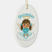 12月の誕生石エンジェルブルネット セラミックオーナメント (右)