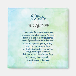 12月の誕生石ターコイズデザイン マグネット