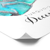 12月の誕生石ターコイズ水彩 |ポスター ポスター (角)