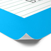 12月の誕生石ブルートパーズのアートワークのポスター ポスター (角)