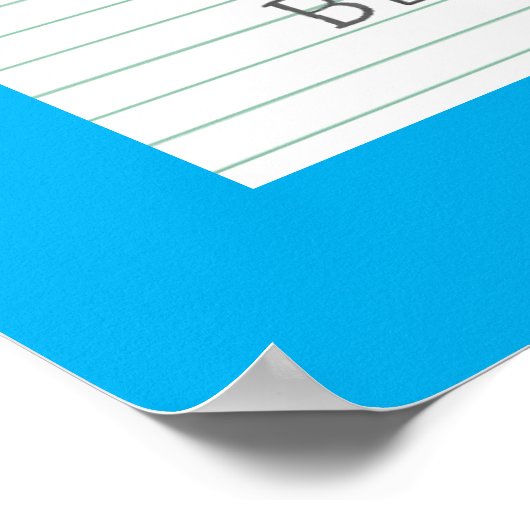 12月の誕生石ブルートパーズのアートワークのポスター ポスター (角)