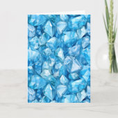 12月の誕生石ブルートパーズ誕生日カード カード (正面)