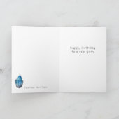 12月の誕生石ブルートパーズ誕生日カード カード (内部)