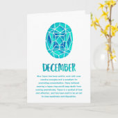 12月の誕生石ブルートパーズ誕生日水彩 カード (黄色い花)