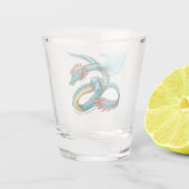 12月の誕生石龍:ターコイズ ショットグラス (裏面)