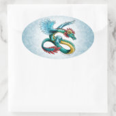 12月の誕生石龍:ターコイズ 楕円形シール (バッグ)