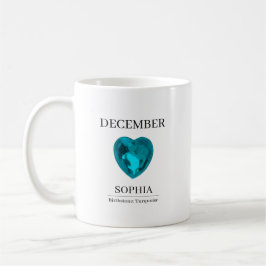 12月の誕生石 誕生日 名前 ターコイズ コーヒーマグカップ