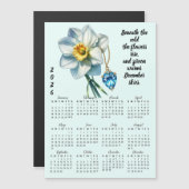 12月の誕生花と誕生石のカレンダー (正面/裏面)