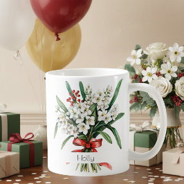 12月の誕生花マグ | ヒイラギ コーヒーマグカップ