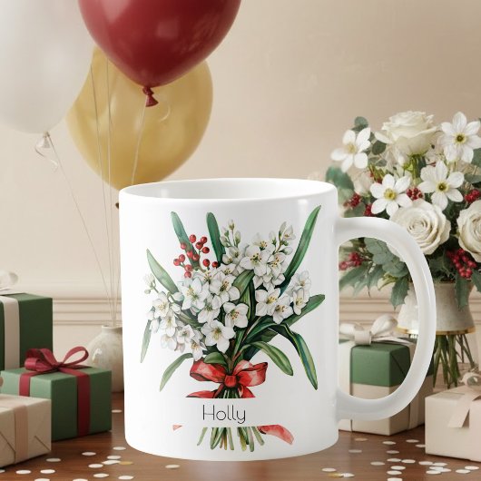 12月の誕生花マグ | ヒイラギ コーヒーマグカップ