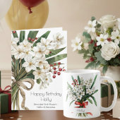 12月の誕生花マグ | ヒイラギ コーヒーマグカップ