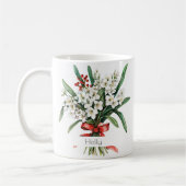 12月の誕生花マグ | ヒイラギ コーヒーマグカップ (左)