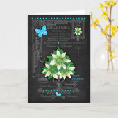 12月の誕生花 チャーク カード おしゃれ (黄色い花)