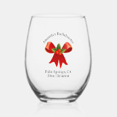 12月の誕生花 ヒマツリ ステムなしワイングラス (裏面)