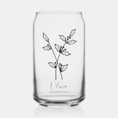 12月の誕生花 ホリー ベリー 花嫁の友人 ガラス缶 (正面)