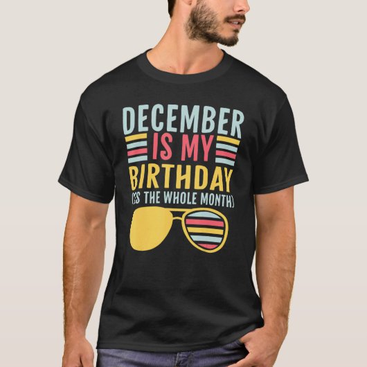 12月は私の誕生日12月B Tシャツ (正面)