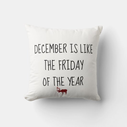 12月はFRIDAY of the Year カスタム クッション (正面)