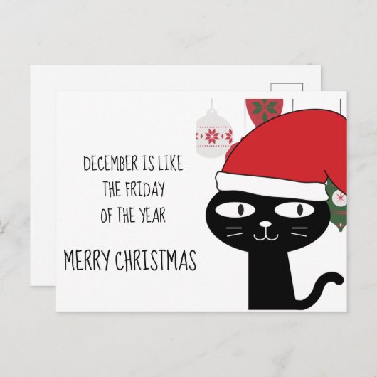 12月はFRIDAY of the Year カスタム シーズンポストカード (正面/裏面)