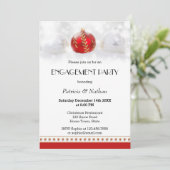 12月またはクリスマス婚約パーティ招待状 招待状 (スタンド正面)