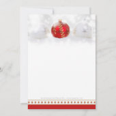 12月またはクリスマス婚約パーティ招待状 招待状 (裏面)