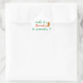 12月を思い出す – クリスマスステッカー ラウンドシール (バッグ)