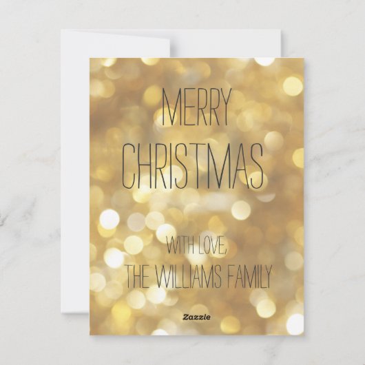 12月を覚えておくように作る – 金ゴールドグラムホリデイ シーズンカード (裏面)